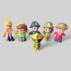 LOT Ryan's World Gold Pirate Ryan 2.25" Figure Fireman Chief Firefighter Toddler